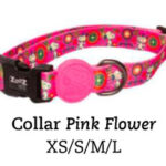 collar perro snoopy flores rosa